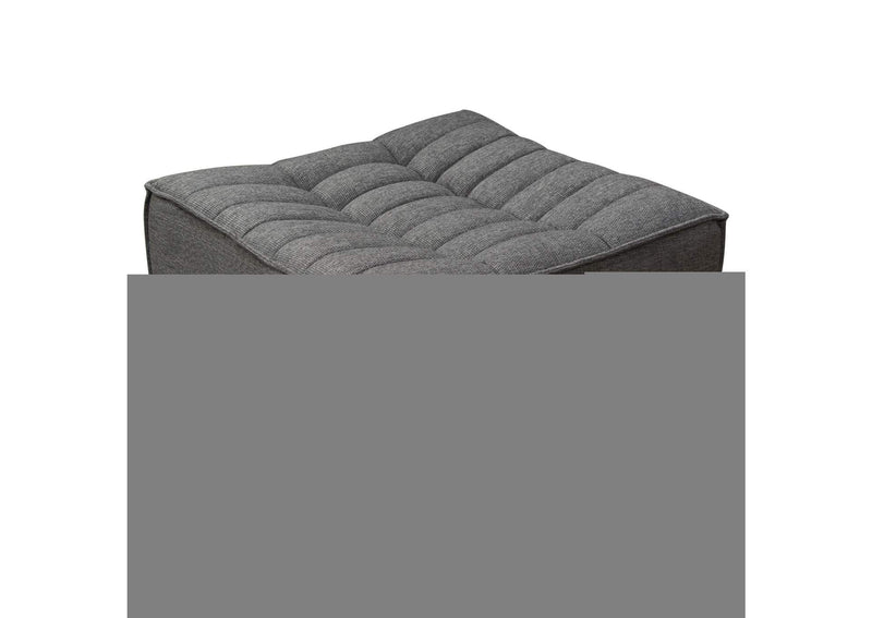 MARSHALLOTGR Marshall Scooped Seat Ottoman In Grey Fabric