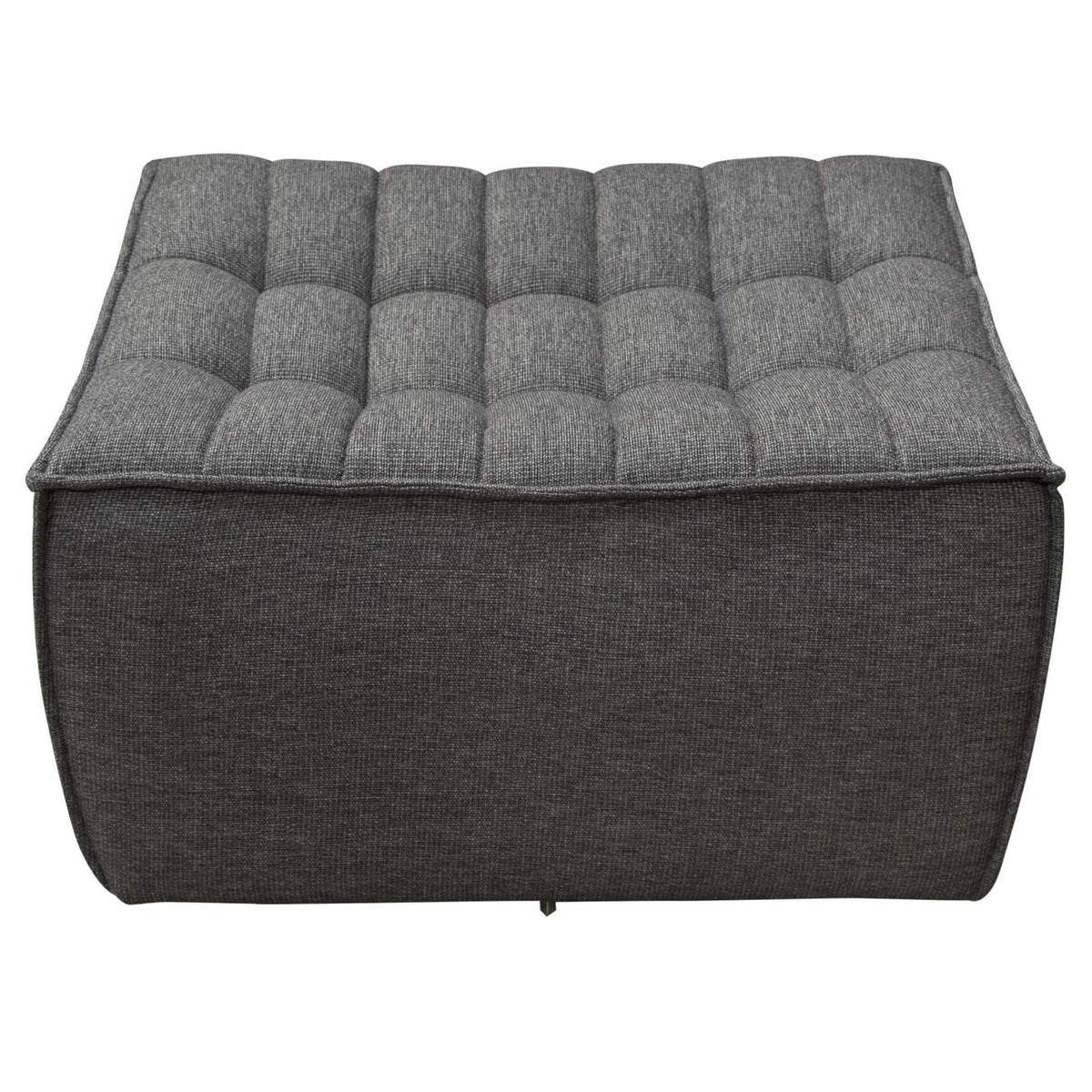MARSHALLOTGR Marshall Scooped Seat Ottoman In Grey Fabric