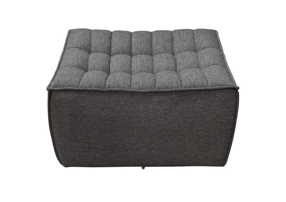 MARSHALLOTGR Marshall Scooped Seat Ottoman In Grey Fabric