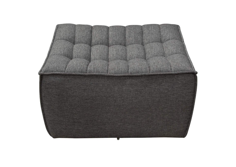 MARSHALLOTGR Marshall Scooped Seat Ottoman In Grey Fabric