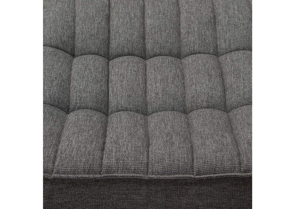 MARSHALLOTGR Marshall Scooped Seat Ottoman In Grey Fabric
