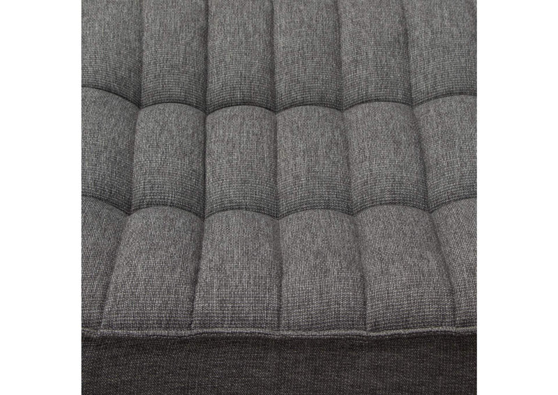 MARSHALLOTGR Marshall Scooped Seat Ottoman In Grey Fabric