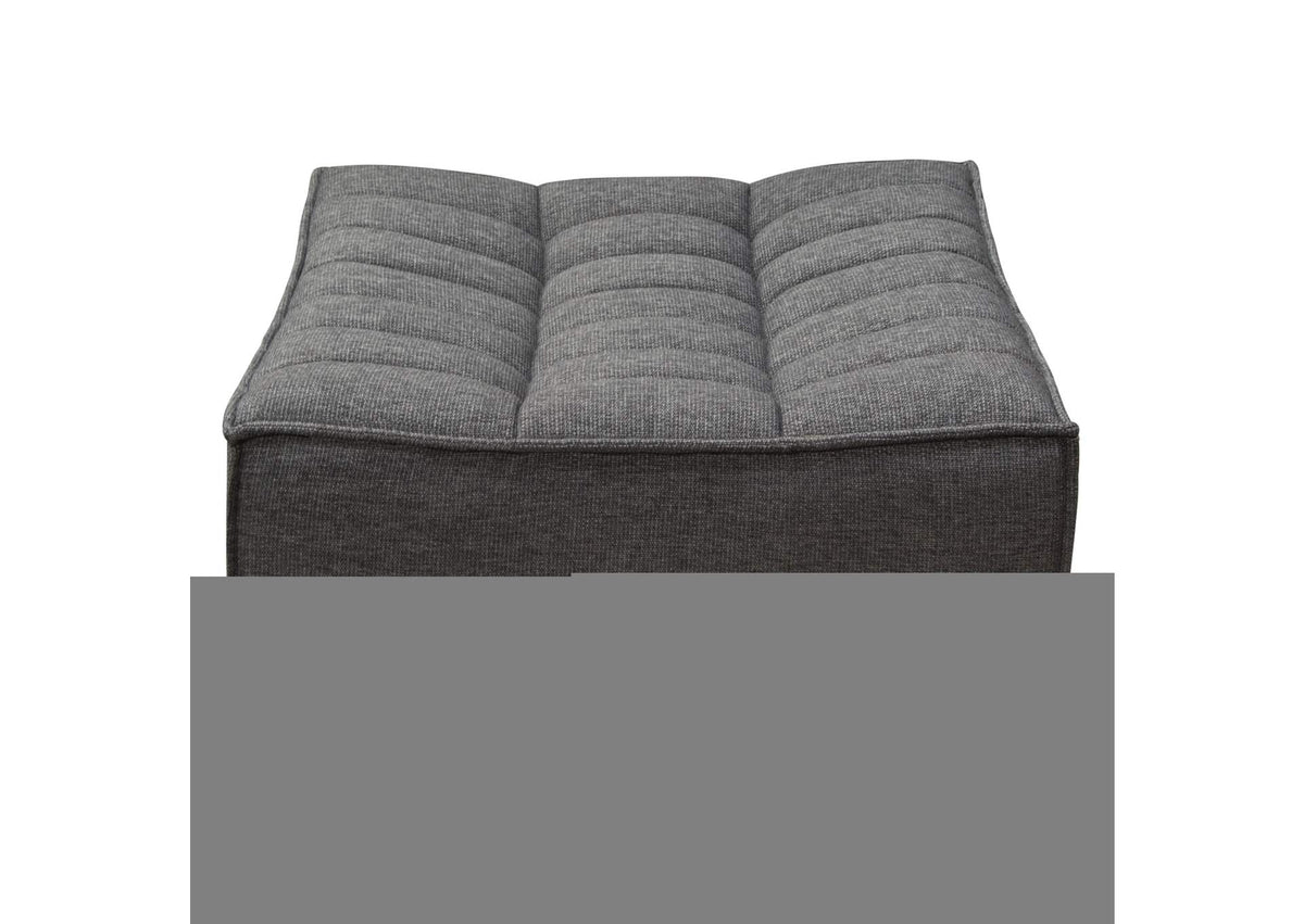 MARSHALLOTGR Marshall Scooped Seat Ottoman In Grey Fabric