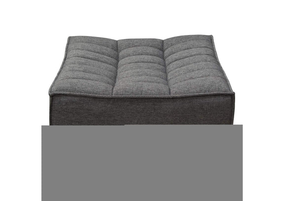 MARSHALLOTGR Marshall Scooped Seat Ottoman In Grey Fabric