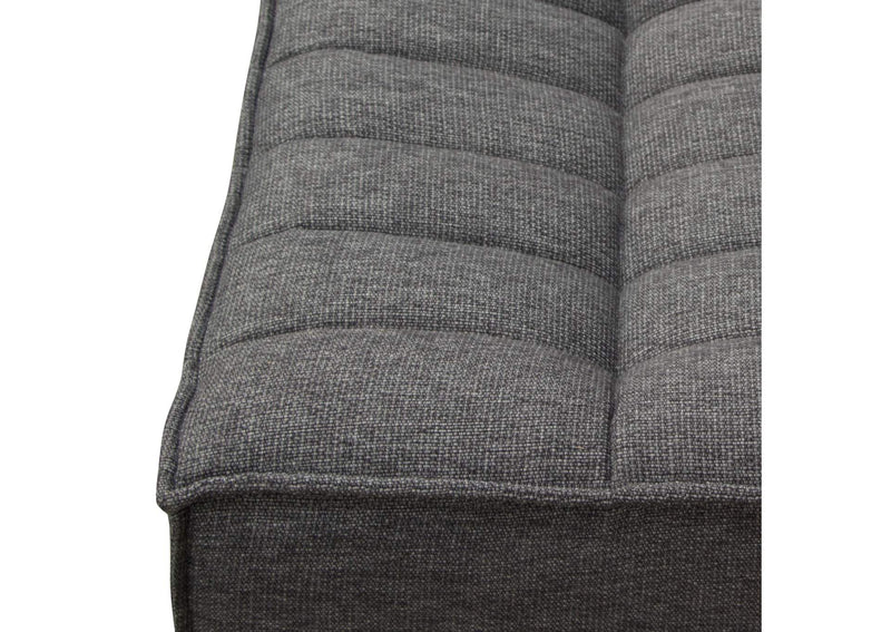 MARSHALLOTGR Marshall Scooped Seat Ottoman In Grey Fabric