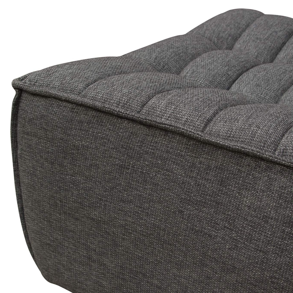 MARSHALLOTGR Marshall Scooped Seat Ottoman In Grey Fabric