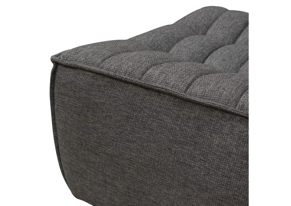 MARSHALLOTGR Marshall Scooped Seat Ottoman In Grey Fabric