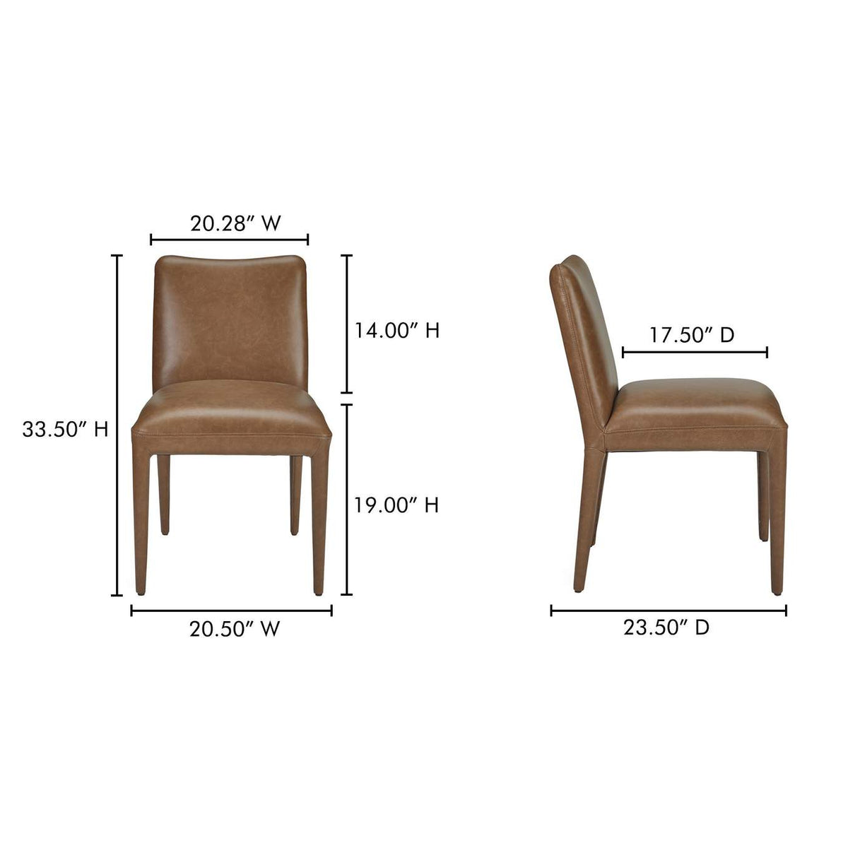 ME-1062-03 Calla Dining Chair Brown - Set Of Two