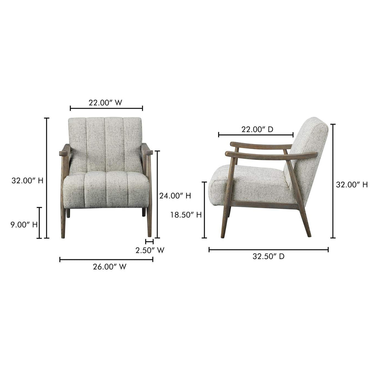 ME-1064-34 Aster Accent Chair Pebbled Beige