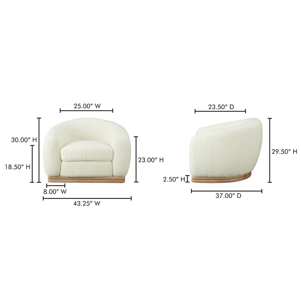 ME-1065-05 Marlowe Lounge Chair Cream