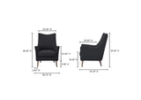 ME-1066-07 Fisher Armchair Wool Blend Charcoal