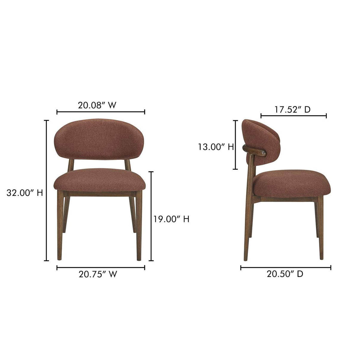 ME-1069-22 Ellie Dining Chair Rust