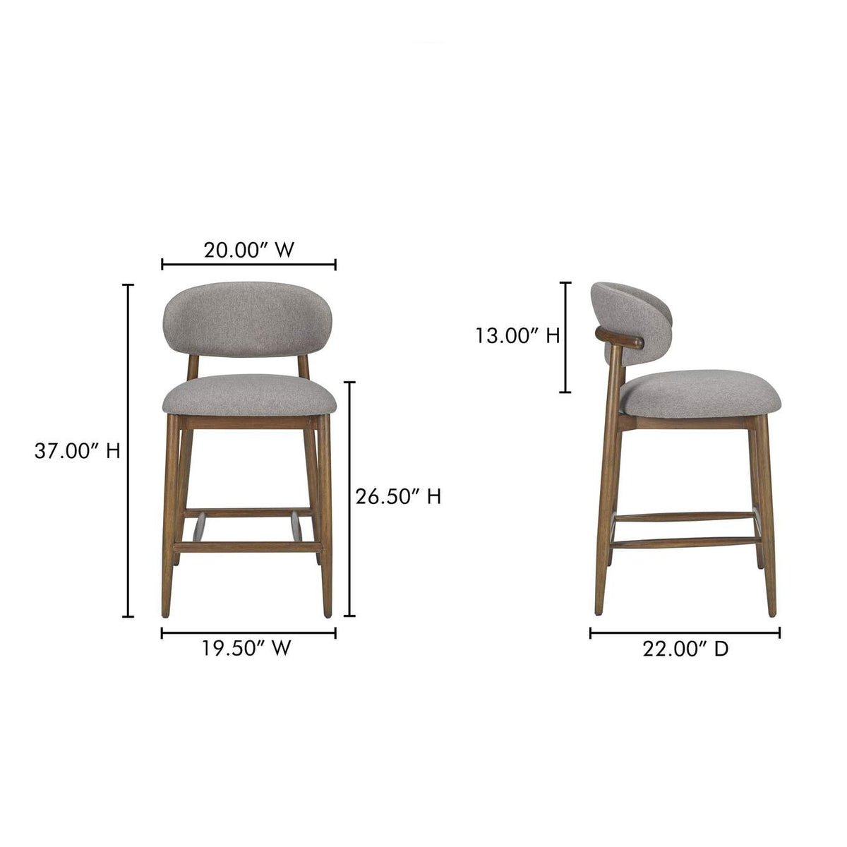 ME-1070-21 Ellie Counter Stool Light Brown