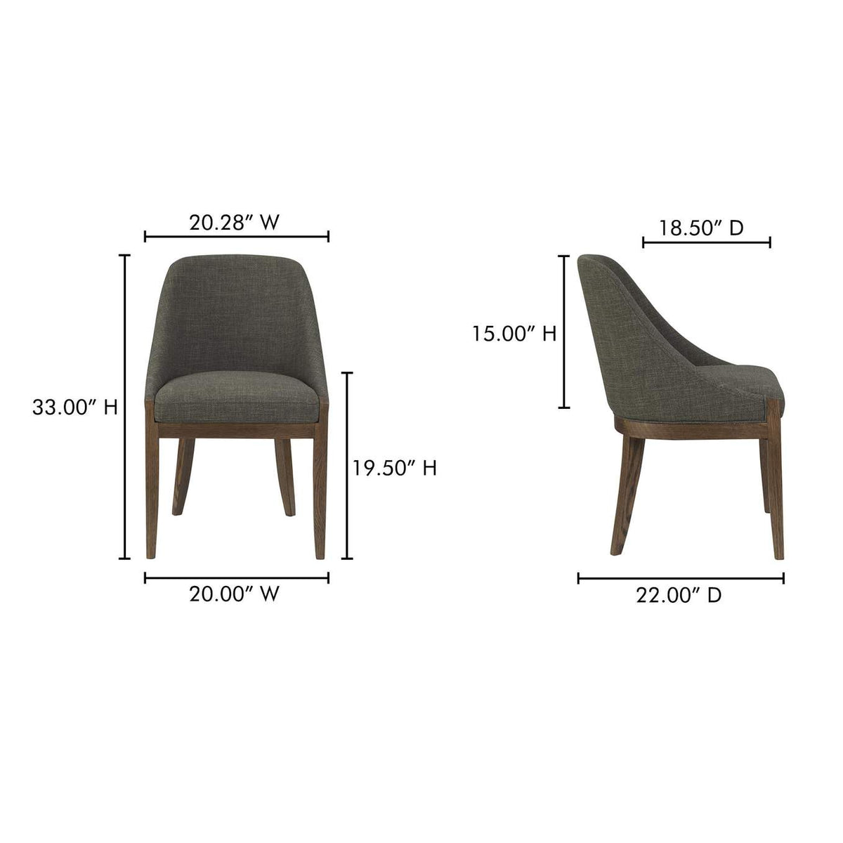 ME-1071-27 Edward Dining Chair Heather Green