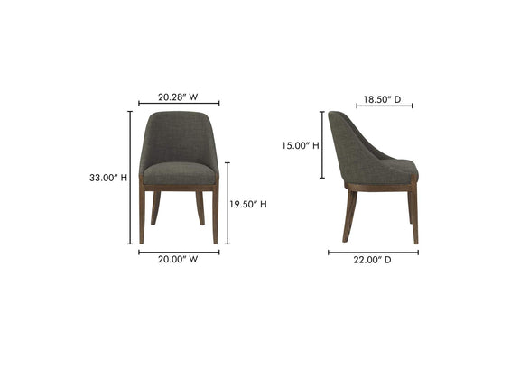 ME-1071-27 Edward Dining Chair Heather Green