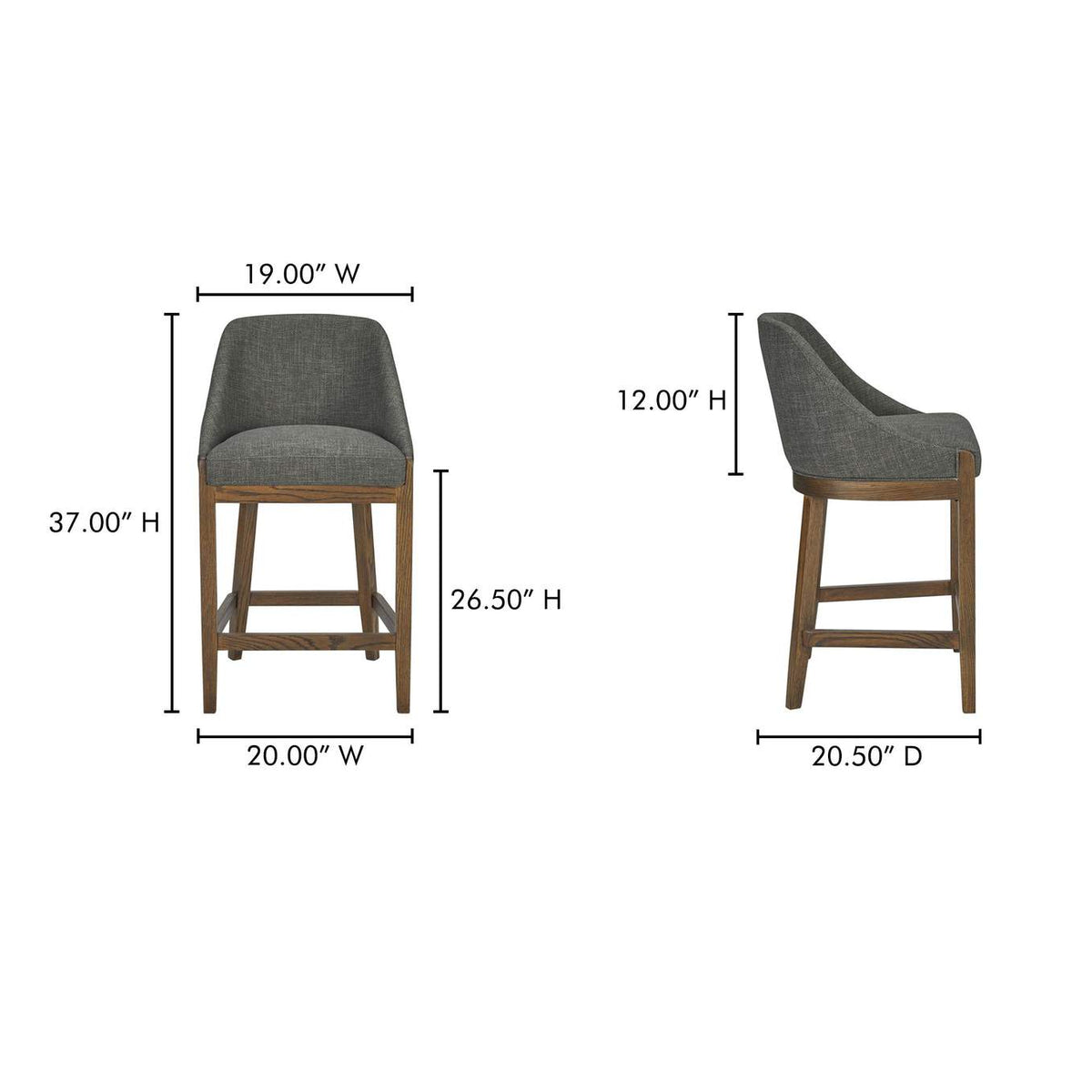 ME-1072-27 Edward Counter Stool Heather Green