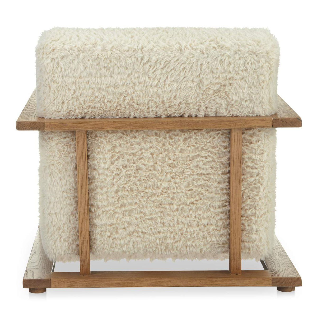 ME-1073-05 Eckersley Lounge Chair Cream Faux Fur
