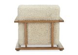 ME-1073-05 Eckersley Lounge Chair Cream Faux Fur