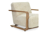 ME-1073-05 Eckersley Lounge Chair Cream Faux Fur