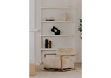 ME-1073-05 Eckersley Lounge Chair Cream Faux Fur