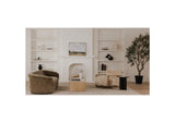 ME-1073-05 Eckersley Lounge Chair Cream Faux Fur