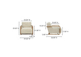 ME-1073-05 Eckersley Lounge Chair Cream Faux Fur