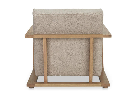 ME-1073-34 Eckersley Lounge Chair Beige Faux Shearling