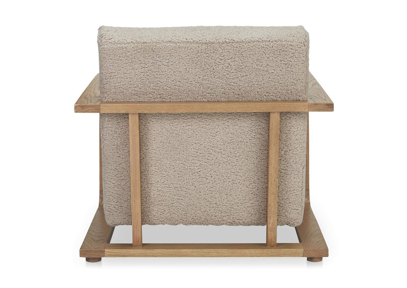 ME-1073-34 Eckersley Lounge Chair Beige Faux Shearling