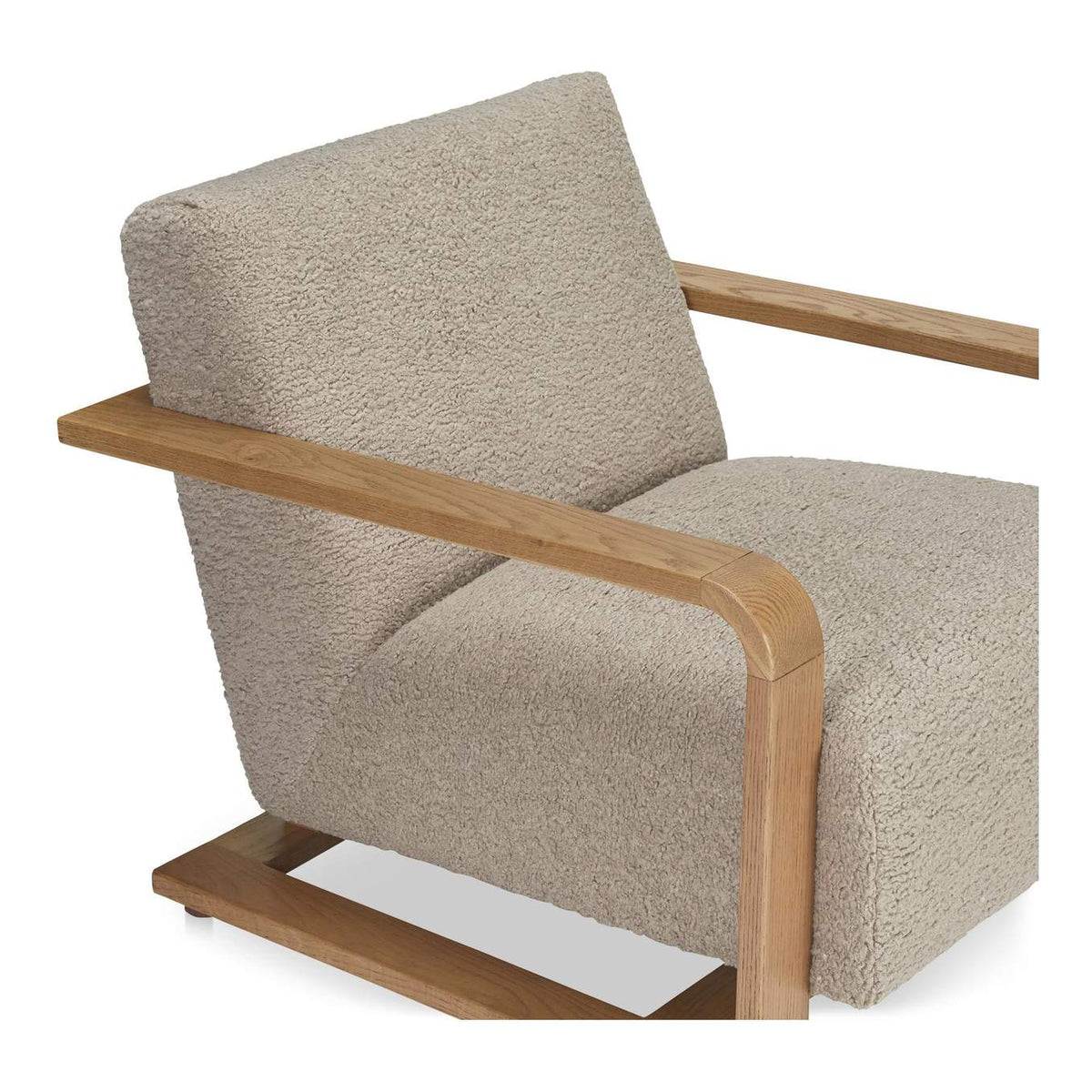 ME-1073-34 Eckersley Lounge Chair Beige Faux Shearling