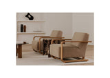 ME-1073-34 Eckersley Lounge Chair Beige Faux Shearling