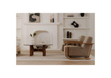 ME-1073-34 Eckersley Lounge Chair Beige Faux Shearling