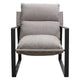 Miller Sling Accent Chair in Grey Fabric w/ Black Powder Coated Metal Frame