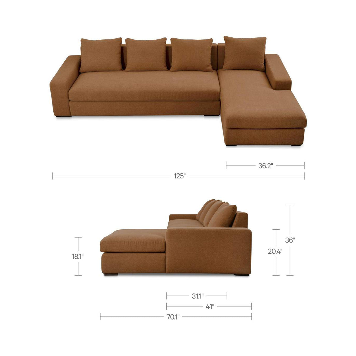 MO-1004-12-L-0 Thomas Left Sectional Rust