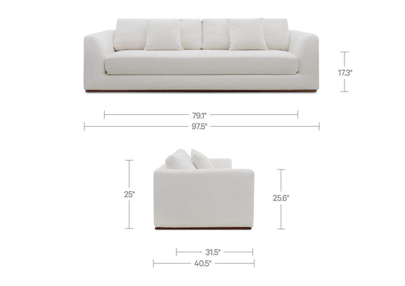 MO-1006-18 Rue Sleeper Sofa Off White