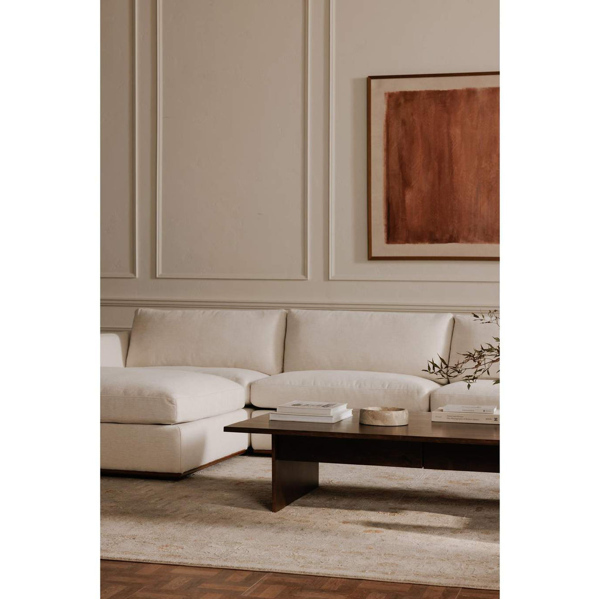 MO-1007-18 Rue Left Arm Facing Chair Off White