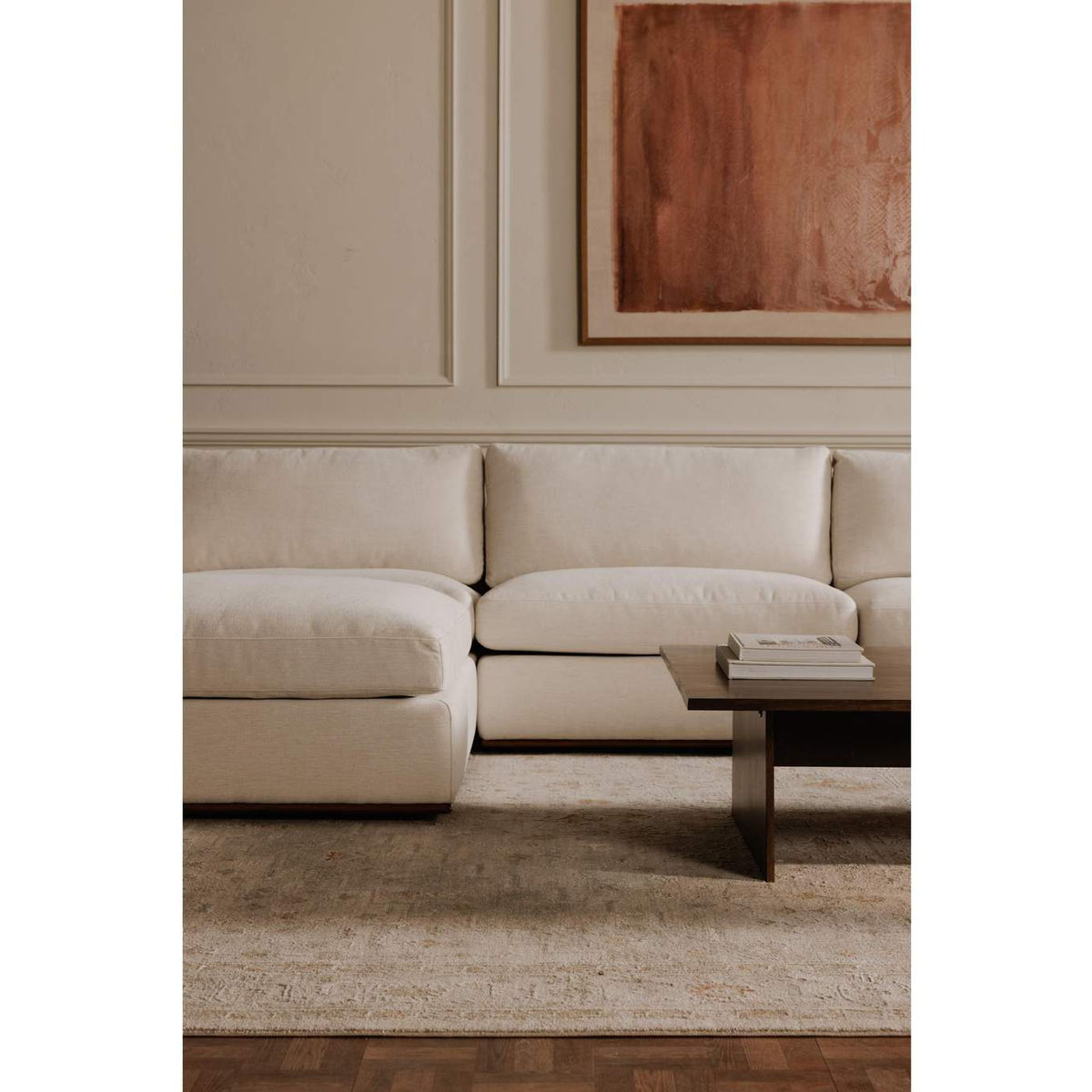 MO-1007-18 Rue Left Arm Facing Chair Off White