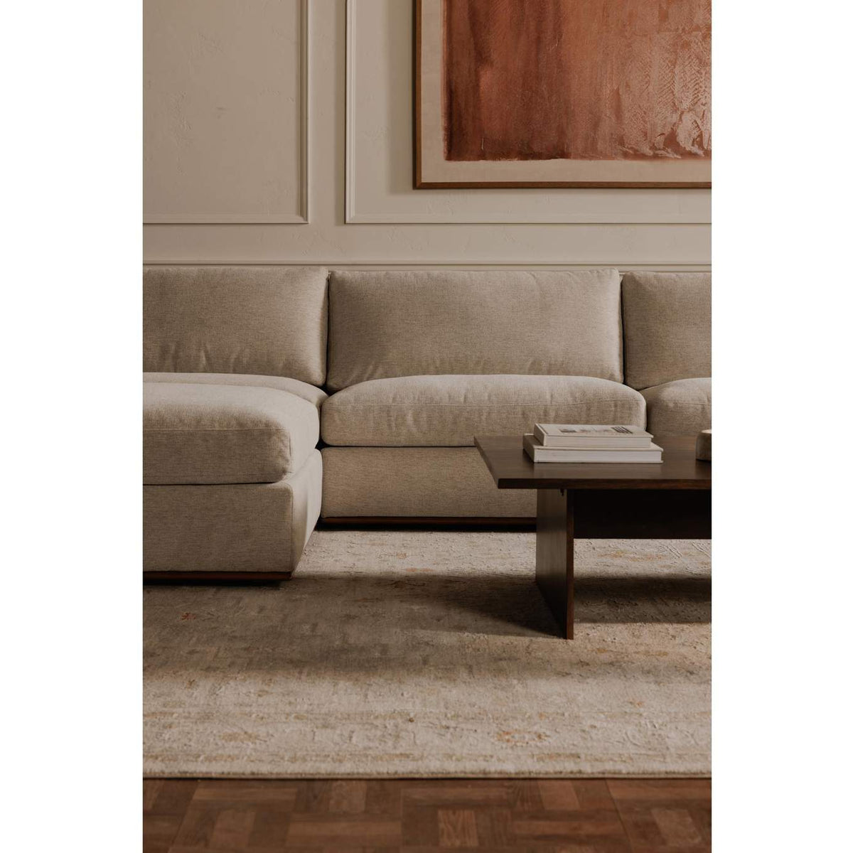 MO-1017-29 Rue Nook Modular Sectional Flecked Grey