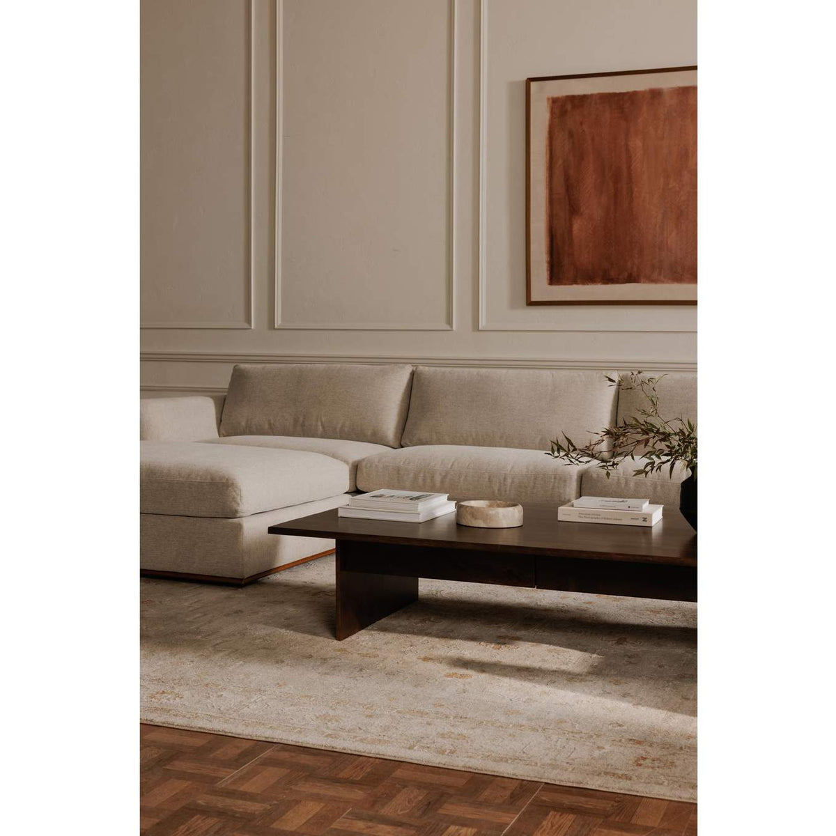 MO-1018-29 Rue Lounge Modular Sectional Flecked Grey