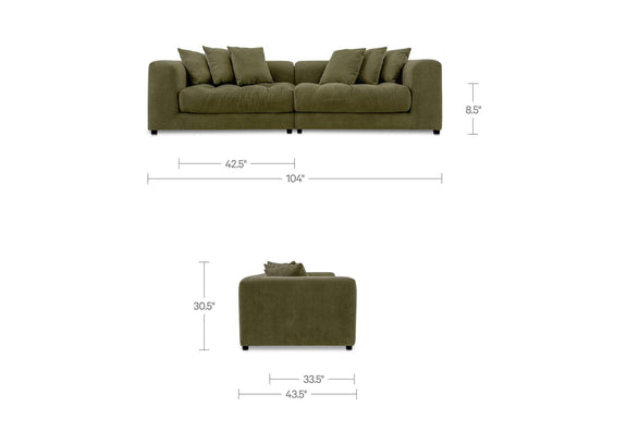 MO-1024-16-0 Davie Sofa Olive