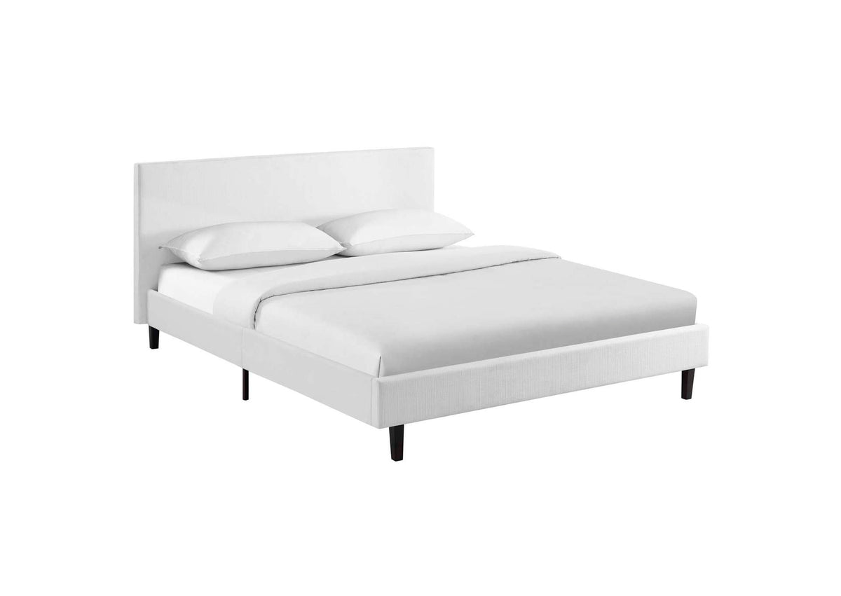 MOD-5418-WHI Anya Fabric Full Bed By Modway