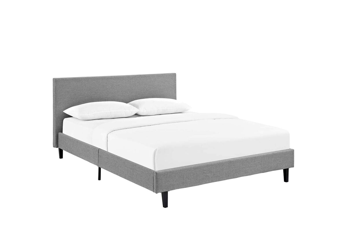 MOD-5420-LGR Anya Fabric Queen Bed By Modway