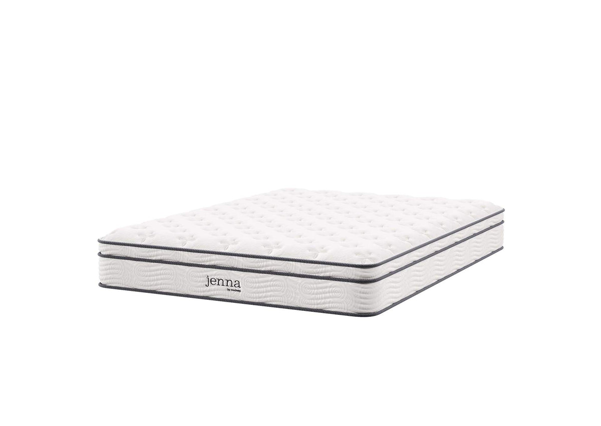 MOD-5770-WHI Jenna 10" Innerspring And Foam Queen Mattress By Modway
