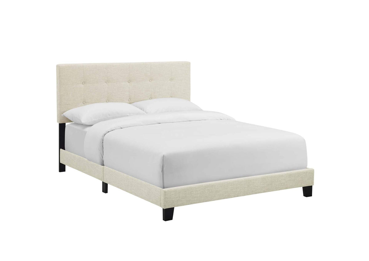 MOD-6000-BEI Amira Upholstered Fabric Full Bed By Modway