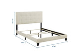 MOD-6000-BEI Amira Upholstered Fabric Full Bed By Modway