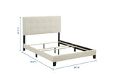 MOD-6002-BEI Amira Upholstered Fabric King Bed By Modway