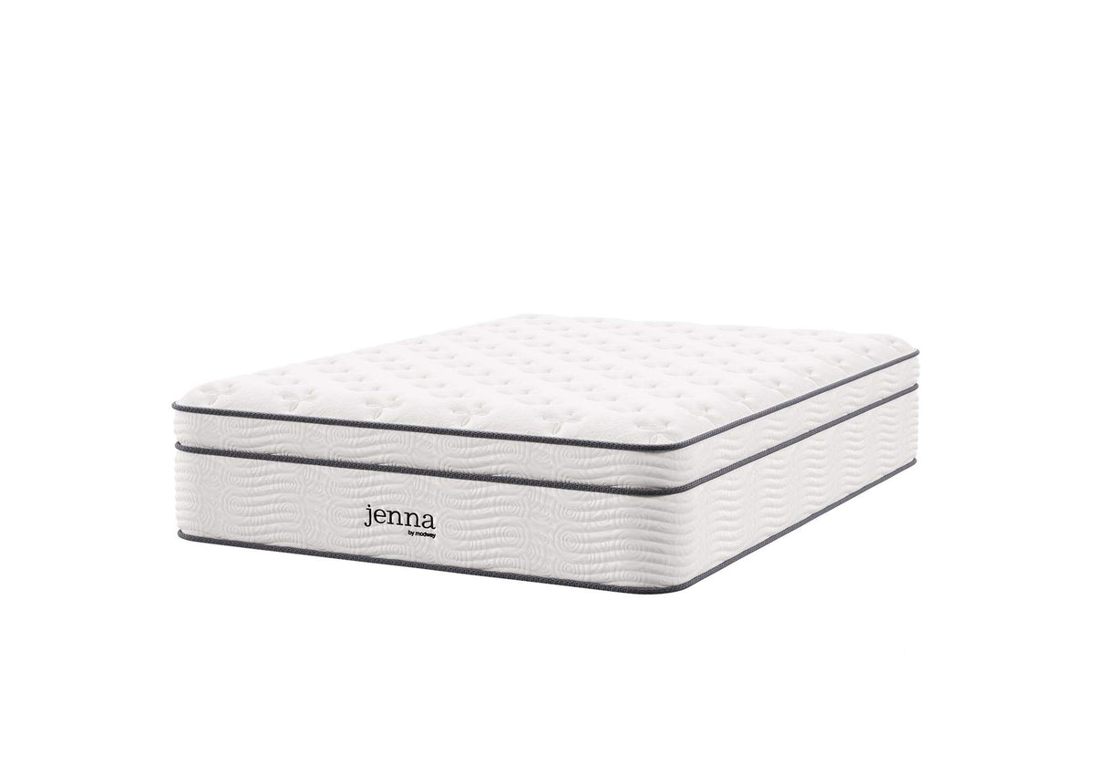 MOD-6083-WHI Jenna 14" Innerspring And Foam Full Mattress By Modway