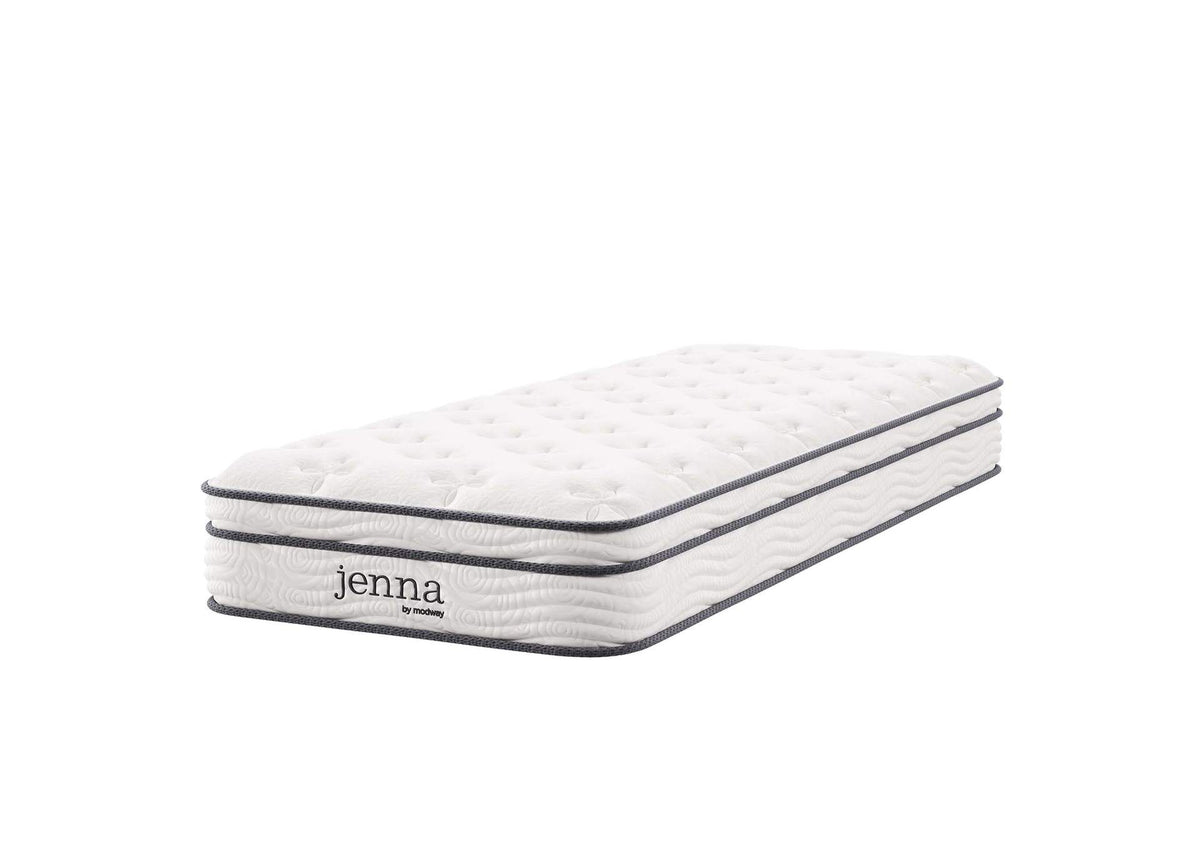 MOD-6132-WHI Jenna 8" Innerspring And Foam Narrow Twin Mattress By Modway