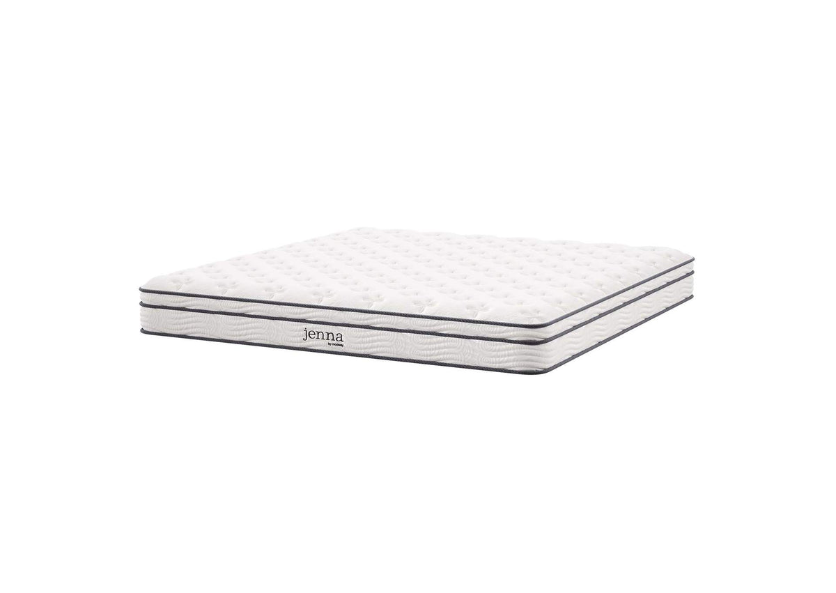 MOD-6136-WHI Jenna 8" Innerspring And Foam King Mattress By Modway