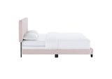 MOD-6330-PNK Celine Channel Tufted Performance Velvet Queen Bed By Modway
