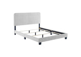 MOD-6331-LGR Celine Channel Tufted Performance Velvet Full Bed By Modway